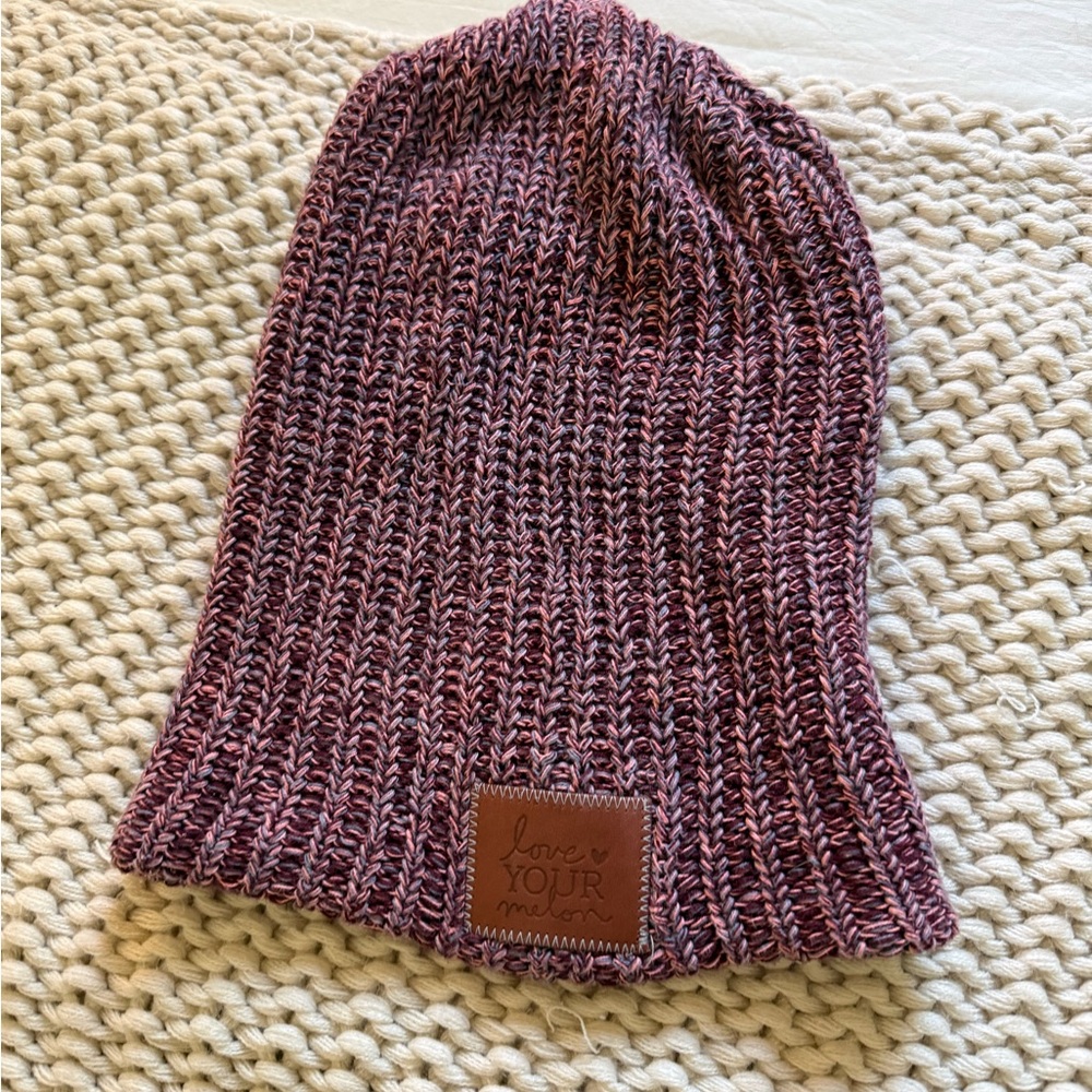 Love your melon knit slouch beanie limited edition